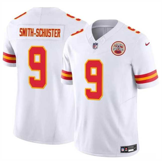 Men & Women & Youth Kansas City Chiefs #9 JuJu Smith-Schuster White 2023 F.U.S.E Vapor Untouchable Limited Stitched Jersey